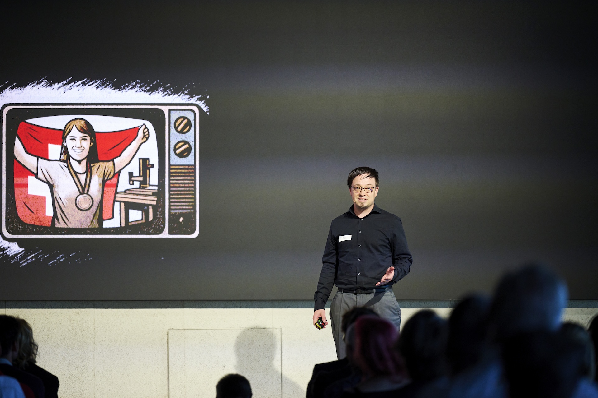 Daniel Goller, Universität Bern, beim Offiziellen Empfang SwissSkills 2025 in Bern